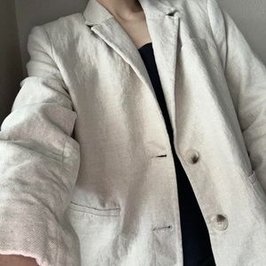 NA-KD Oversized Linen Blazer